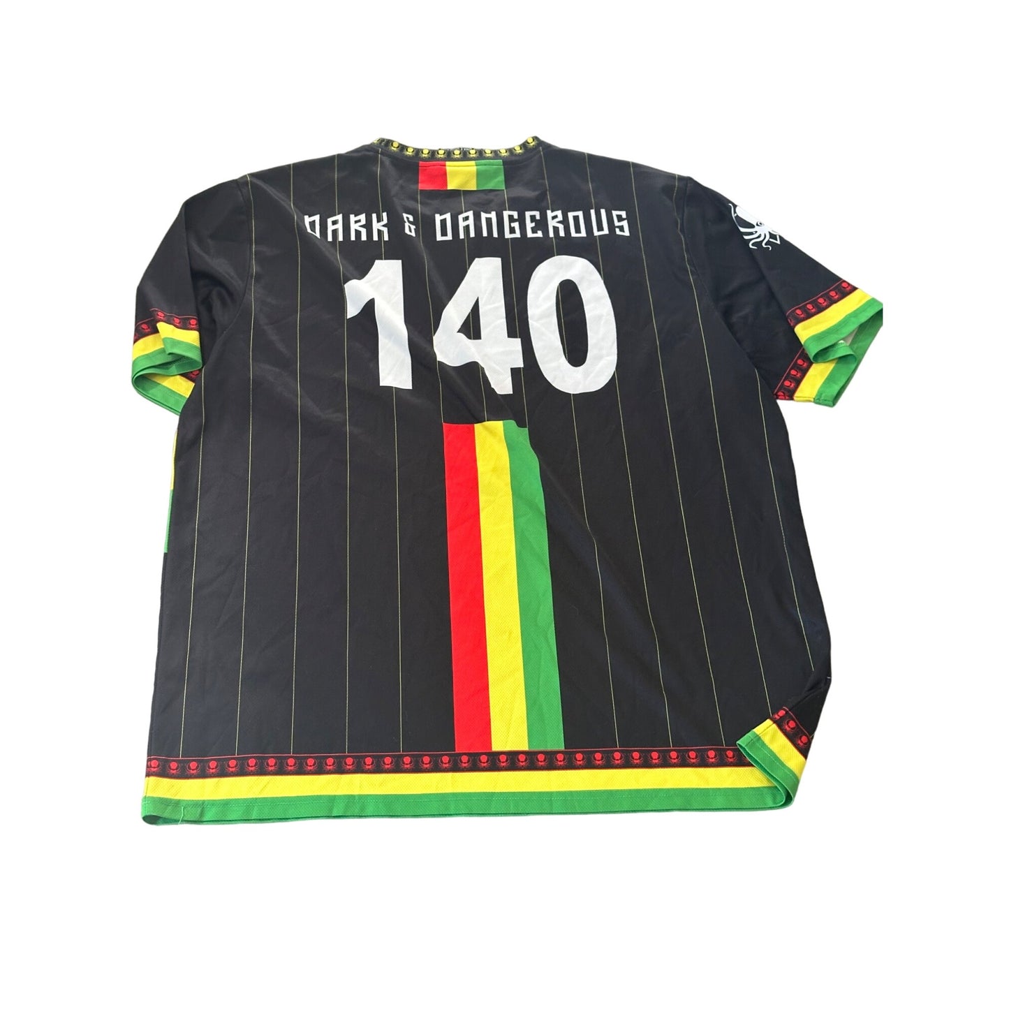 Deep Dark Dangerous Authentic 2022 Truth Jersey XXL Black/Rasta Colors