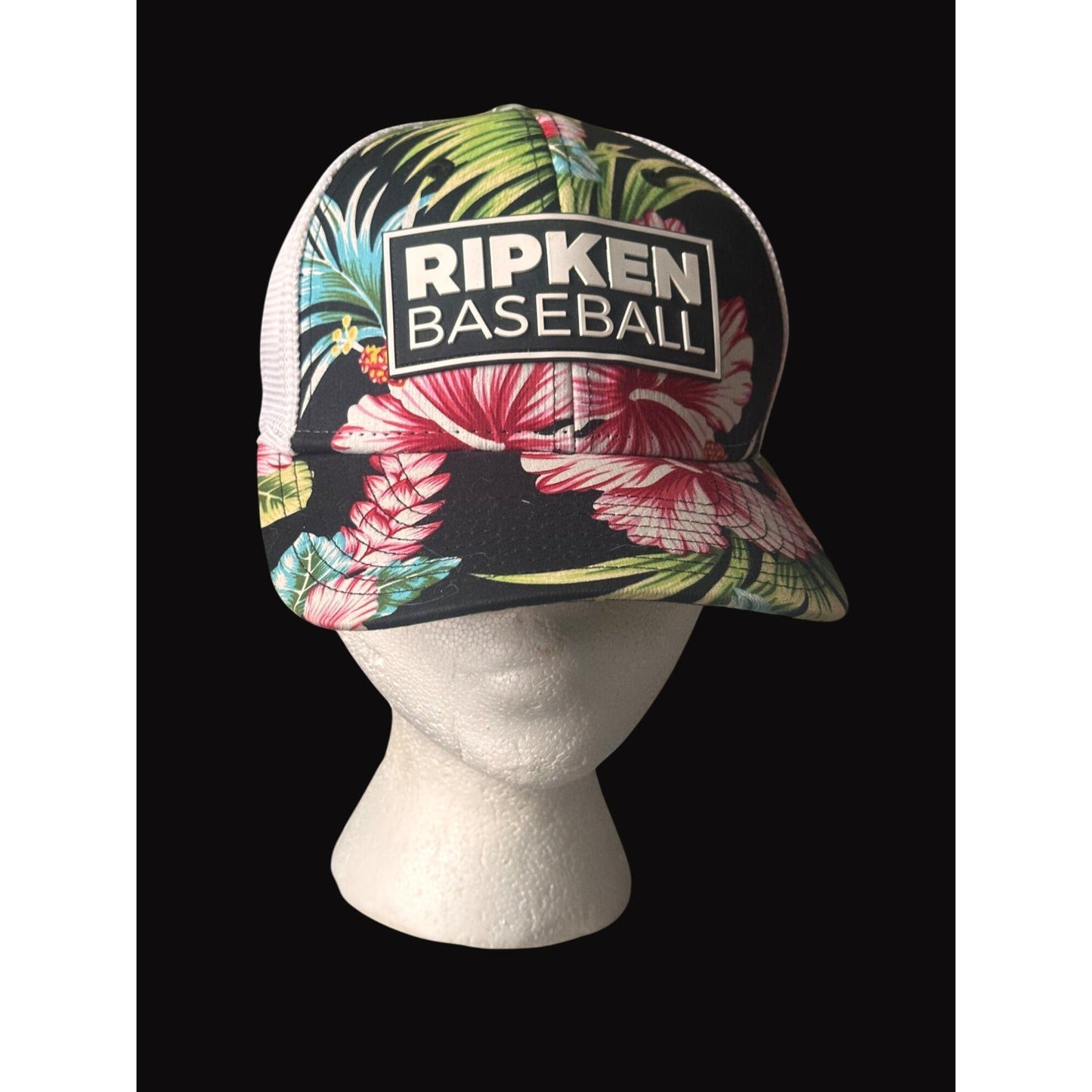 Ripken Baseball Floral & Mesh Trucker Hat XS By Domeheadwear