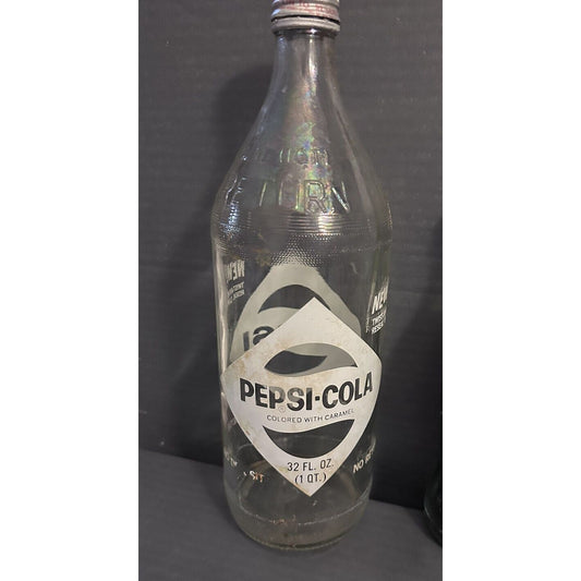 PEPSI COLA Quart No Deposit ND/NR Bottle with cap 1960 Rare