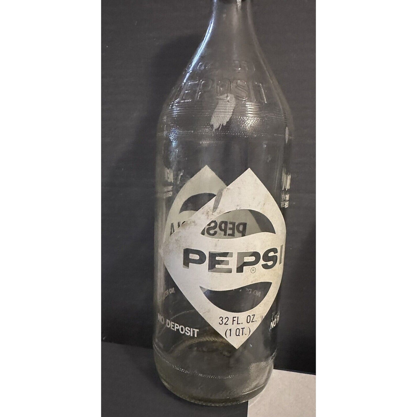 PEPSI COLA Quart No Deposit ND/NR Bottle with cap 1960 Rare