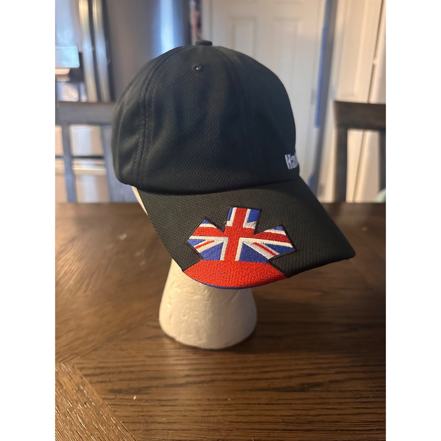 Hawaii Life Flight Black Cap hat Union Jack Flag Design Snapback