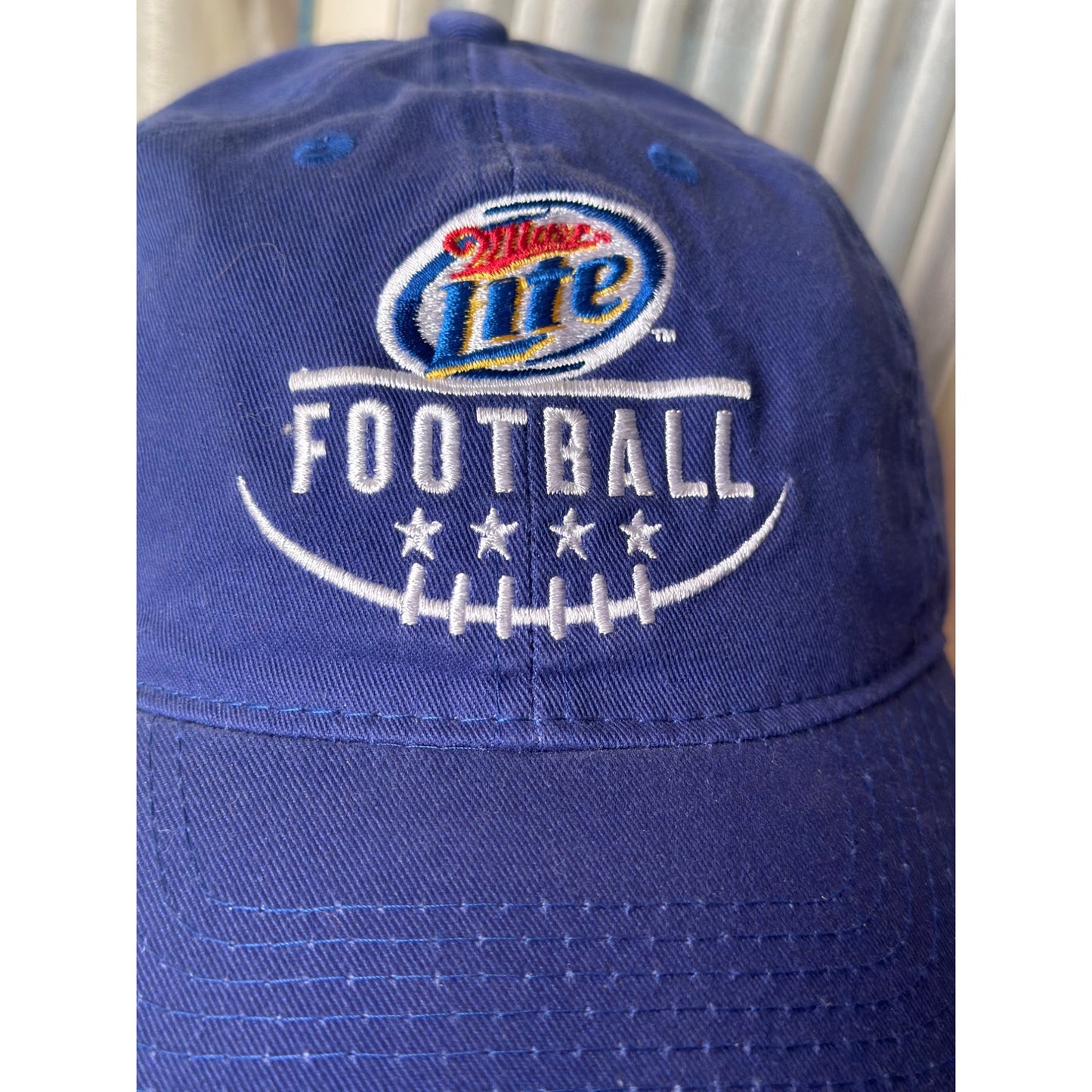 Miller Lite NFL Football Cap Adjustable Blue