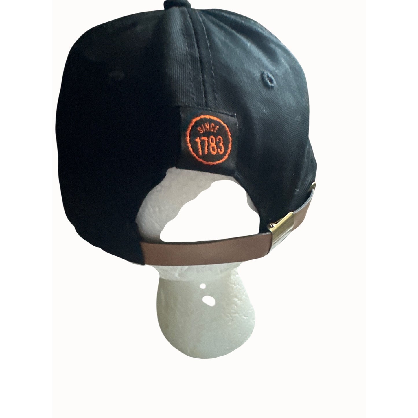 Evan Williams Bourbon Leather Logo Patch Gearmill Black Hat With Leather Strap