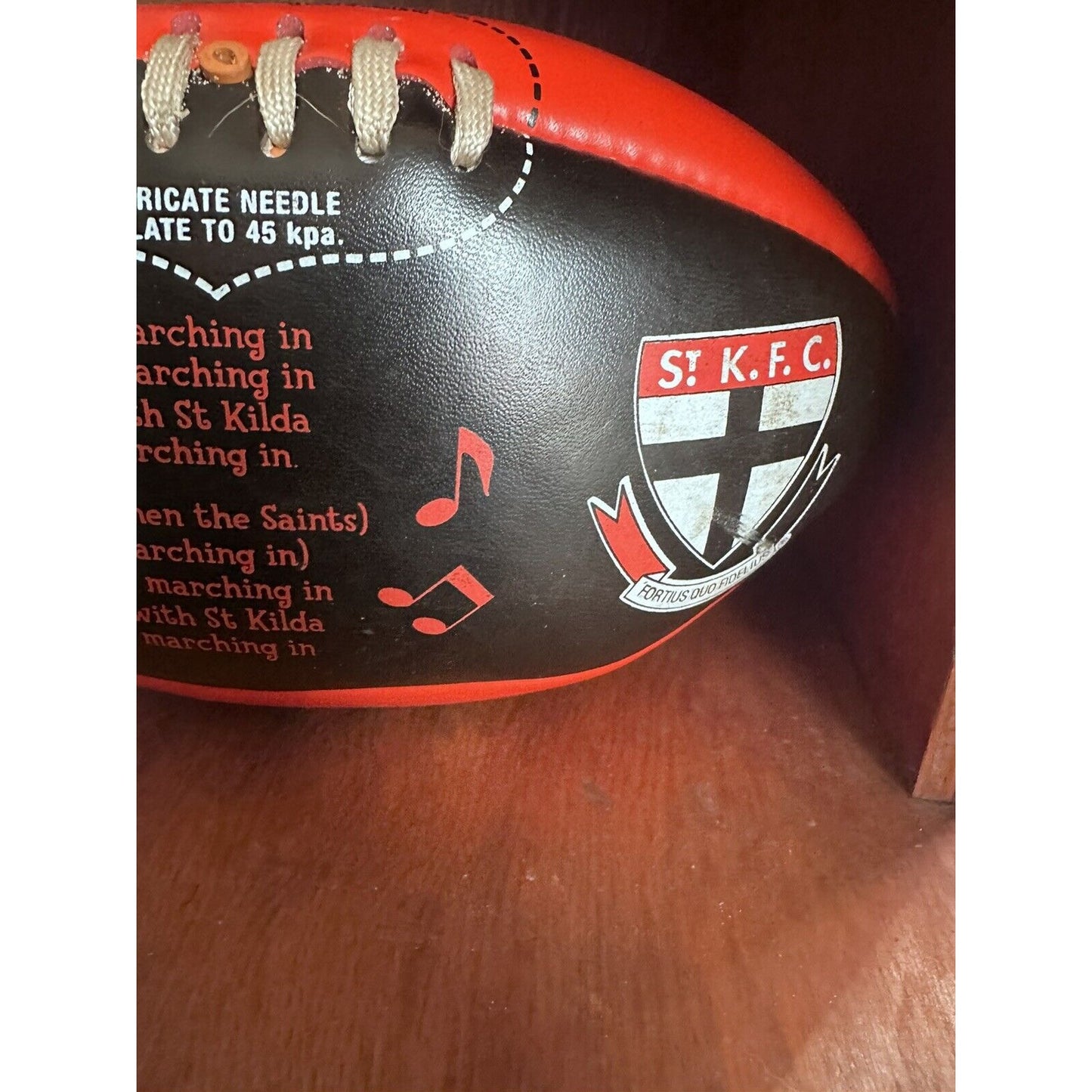 Sherrin Ruby Football Kangaroo Brand - St. K.F.C Kilda Saints