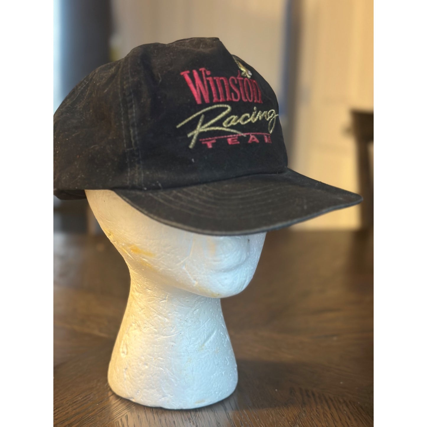 Winston Racing Team Black Adjustable Snapback Hat vintage