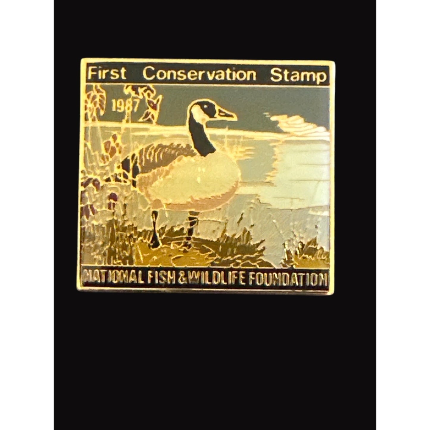 1987 Robert Bateman First Conservation Stamp Pin National Fish & Wildlife