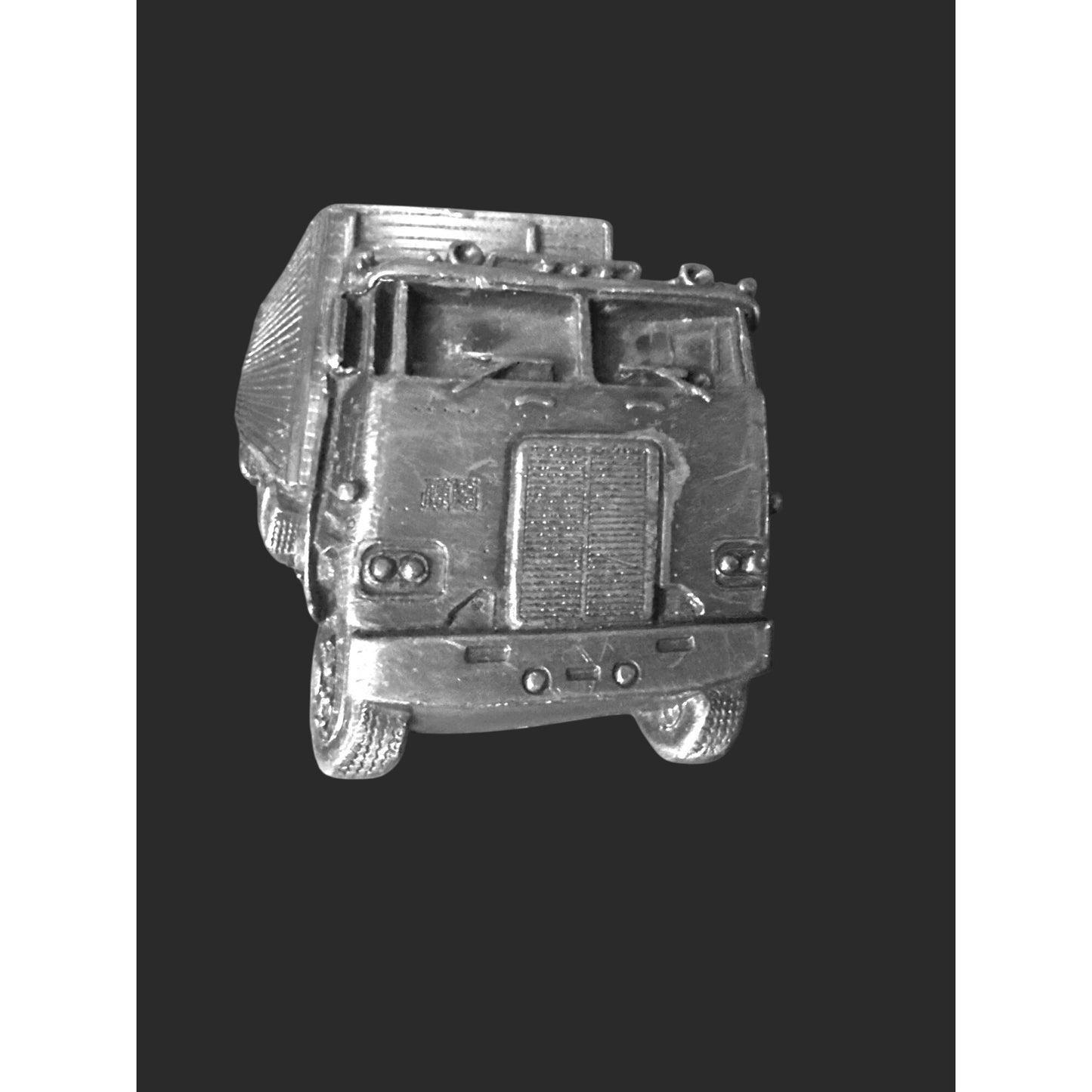 Vintage Bergamot Brass Works 1978  semi Truck 3-D Belt Buckle Made In USA