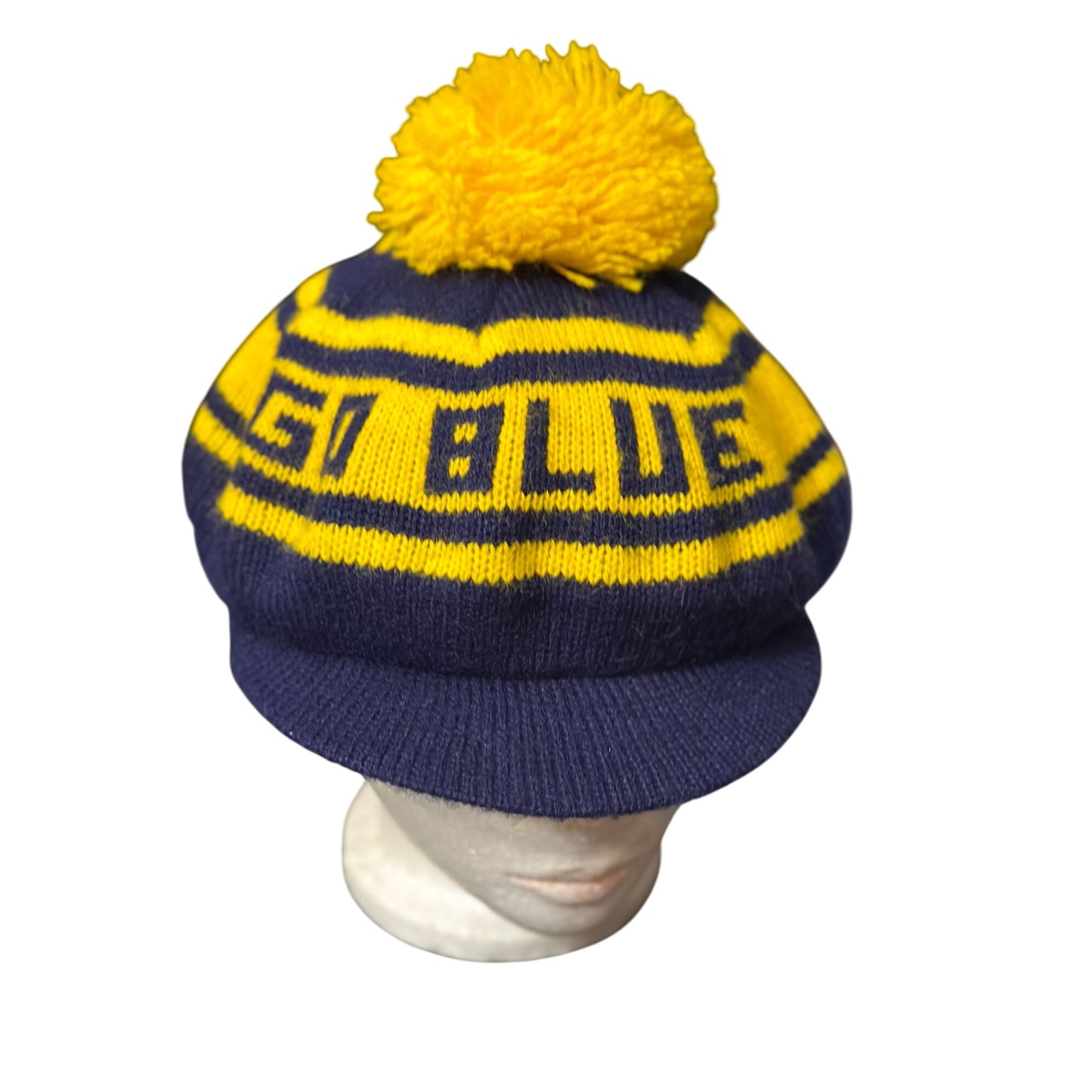 Michigan Wolverines "Go Blue" Knit Pom Pom Beanie Hat