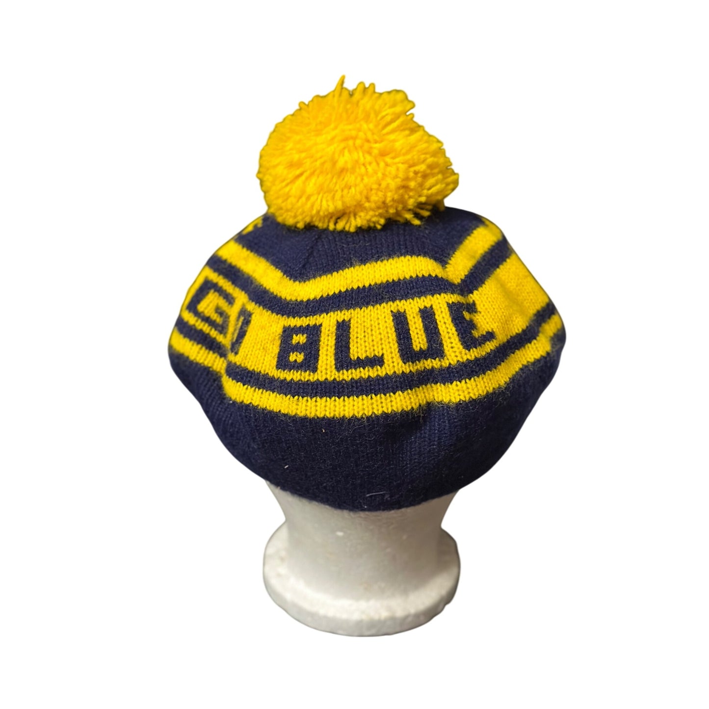 Michigan Wolverines "Go Blue" Knit Pom Pom Beanie Hat