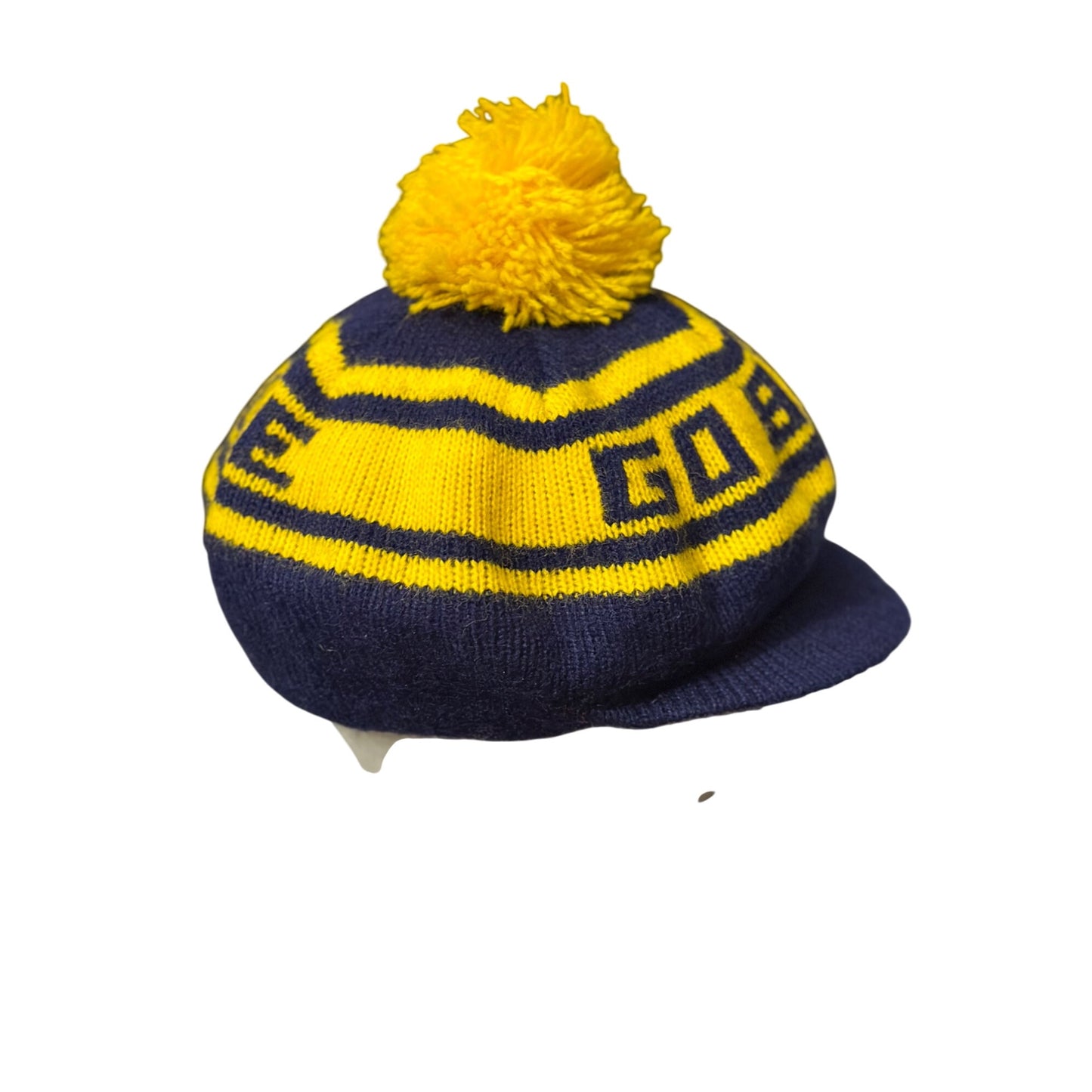 Michigan Wolverines "Go Blue" Knit Pom Pom Beanie Hat