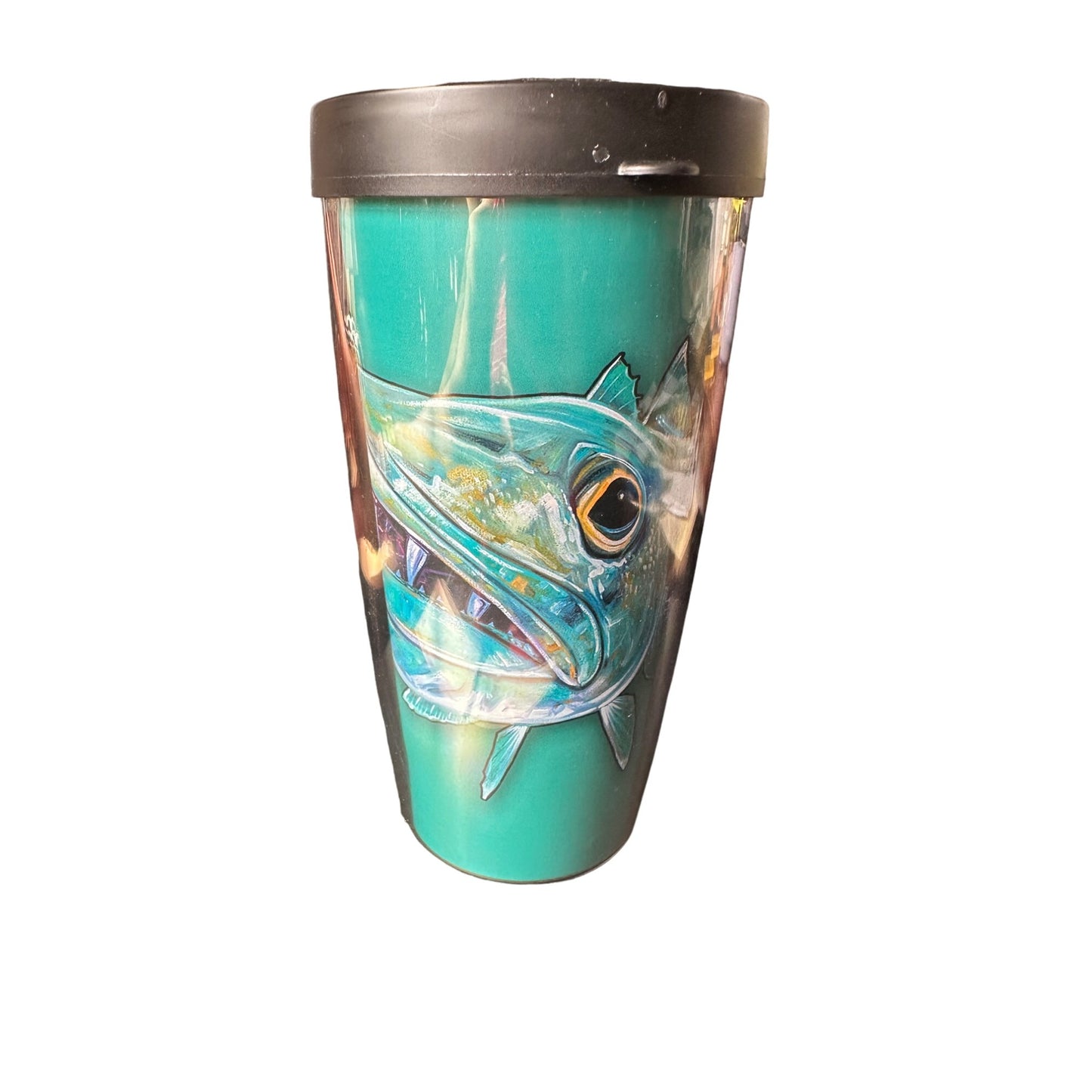 Derek DeYoung Grumpy Barracuda Travel Tumbler 16 Oz By Signature Tumblers