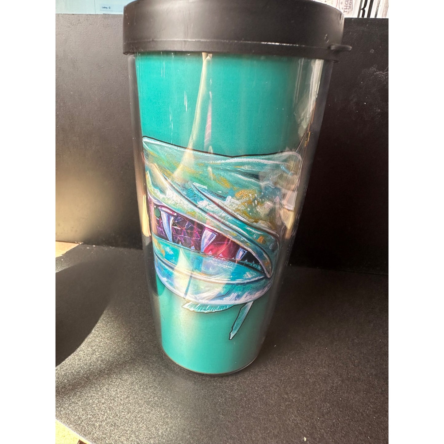 Derek DeYoung Grumpy Barracuda Travel Tumbler 16 Oz By Signature Tumblers