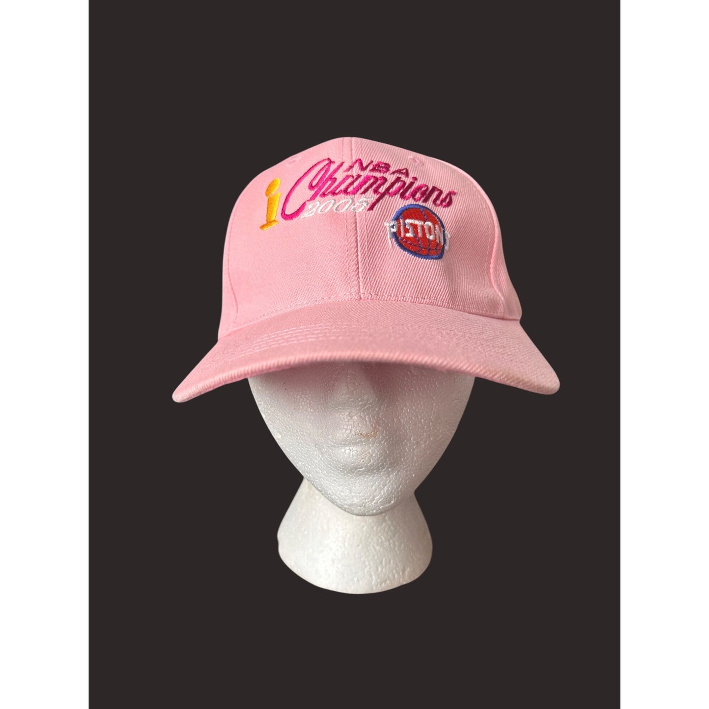 Detroit Pistons 2004 NBA Champions Pink  Hat Finals Embroidery Cap basketball