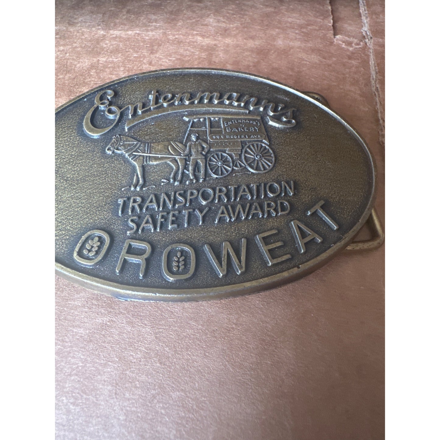 Entenmanns Transportation Safety Award Belt Buckle