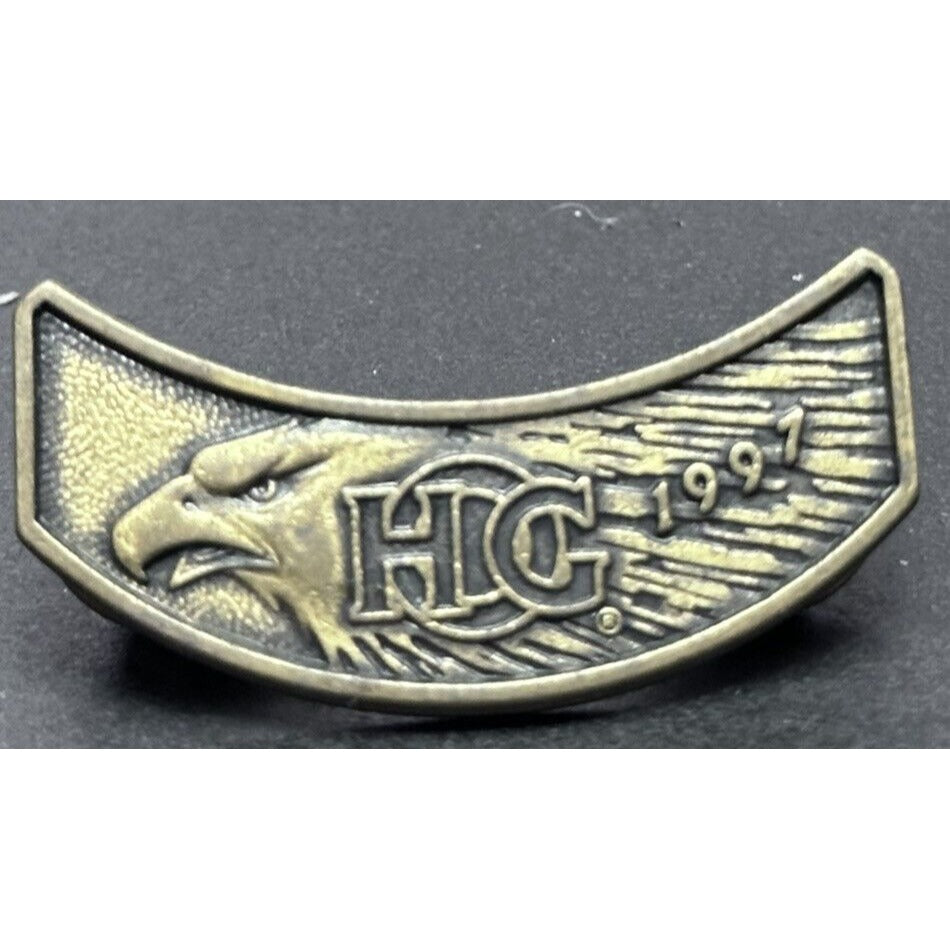 HARLEY DAVIDSON OWNERS GROUP HOG H.O.G. ROCKER 1997 VEST JACKET HAT PIN 97 EAGLE