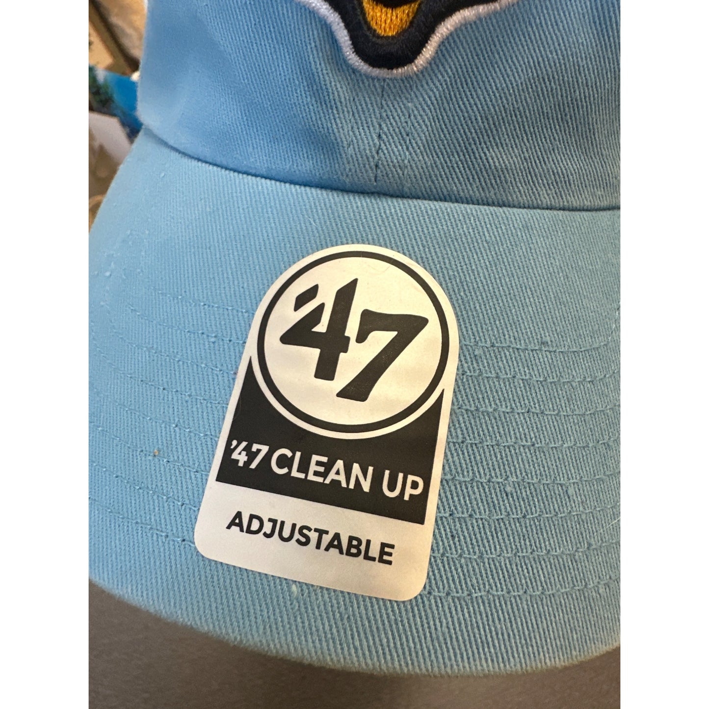 Cubs 47 Clean Up Adjustable Hat Light Blue