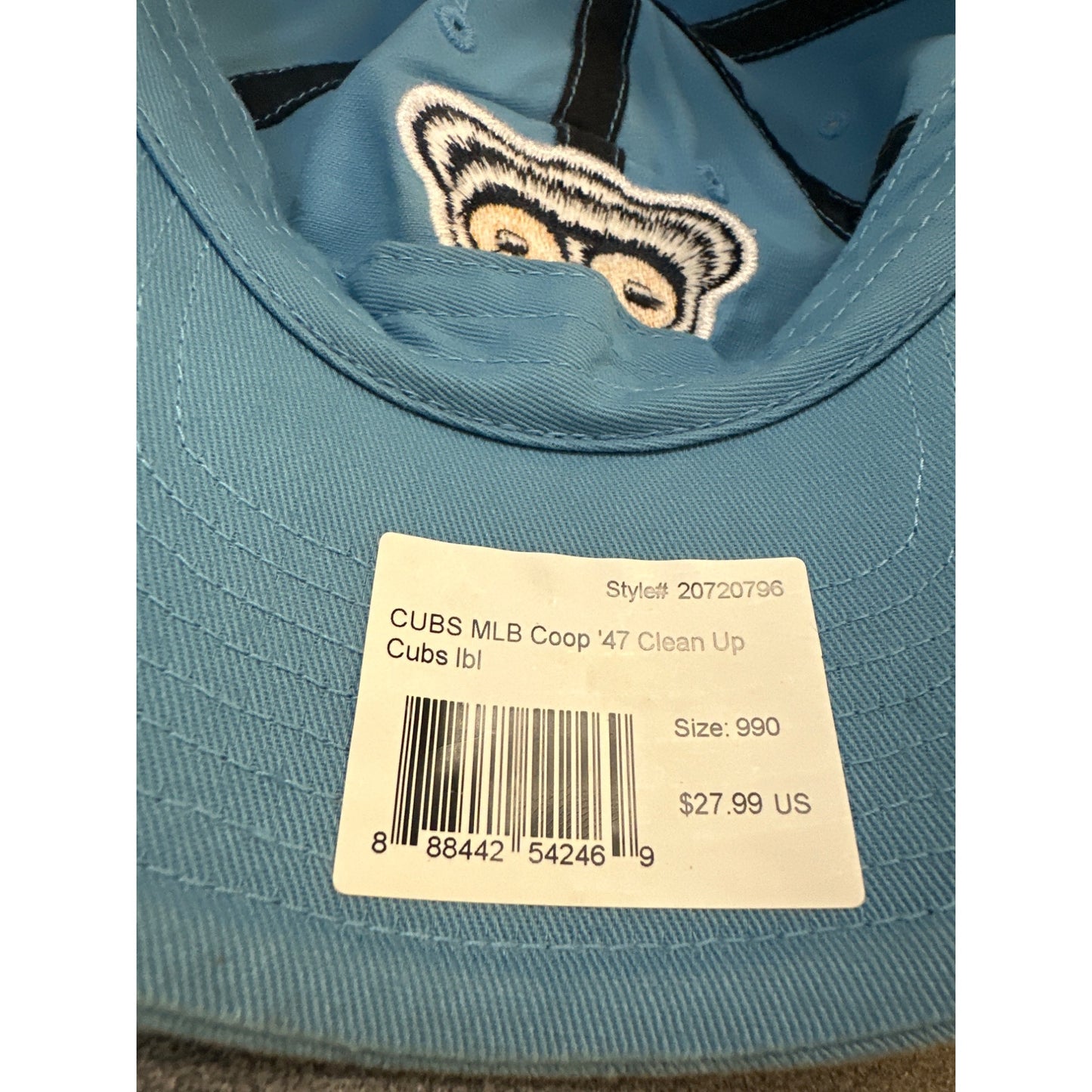 Cubs 47 Clean Up Adjustable Hat Light Blue