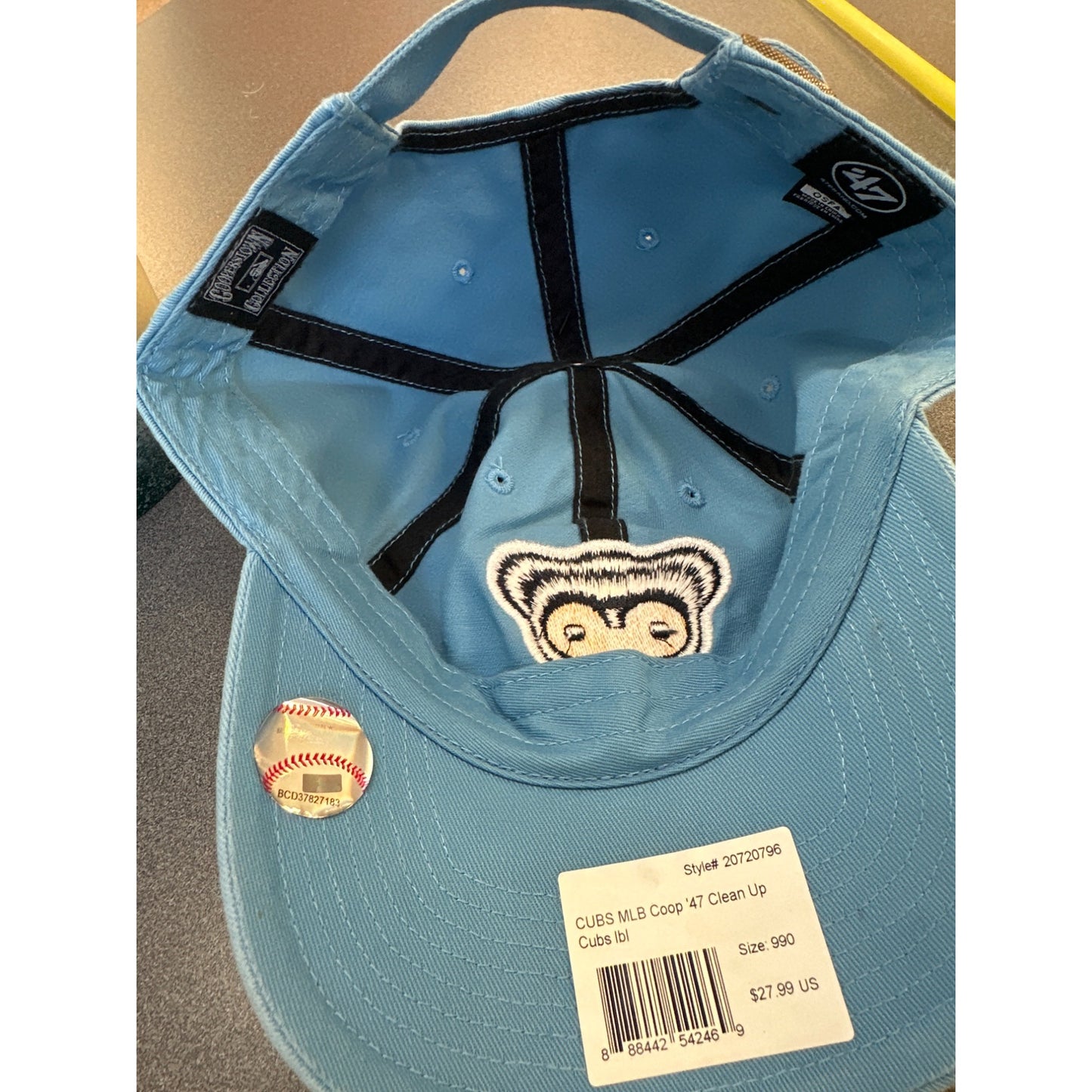Cubs 47 Clean Up Adjustable Hat Light Blue