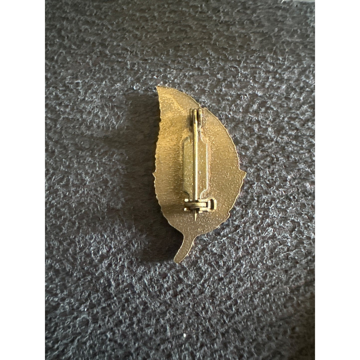 Ducks Unlimited 50th Anniversary Pin feather Shape Gold Tone Collectible