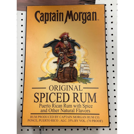 Captain Morgan Original Spiced Rum 3D Wall Art Sign Vintage Decor