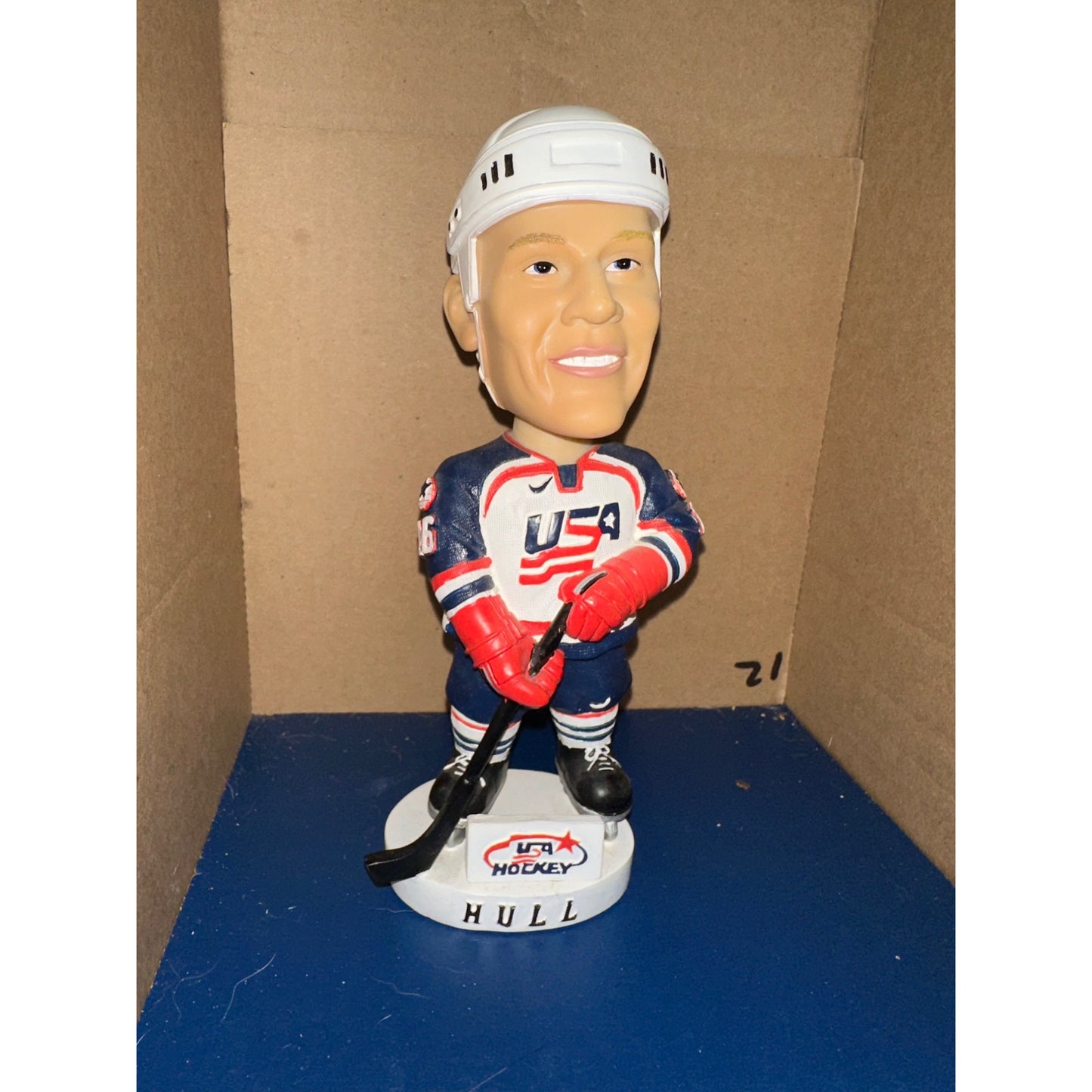 Brett Hull USA 2002 Hockey Bobblehead Figure rare