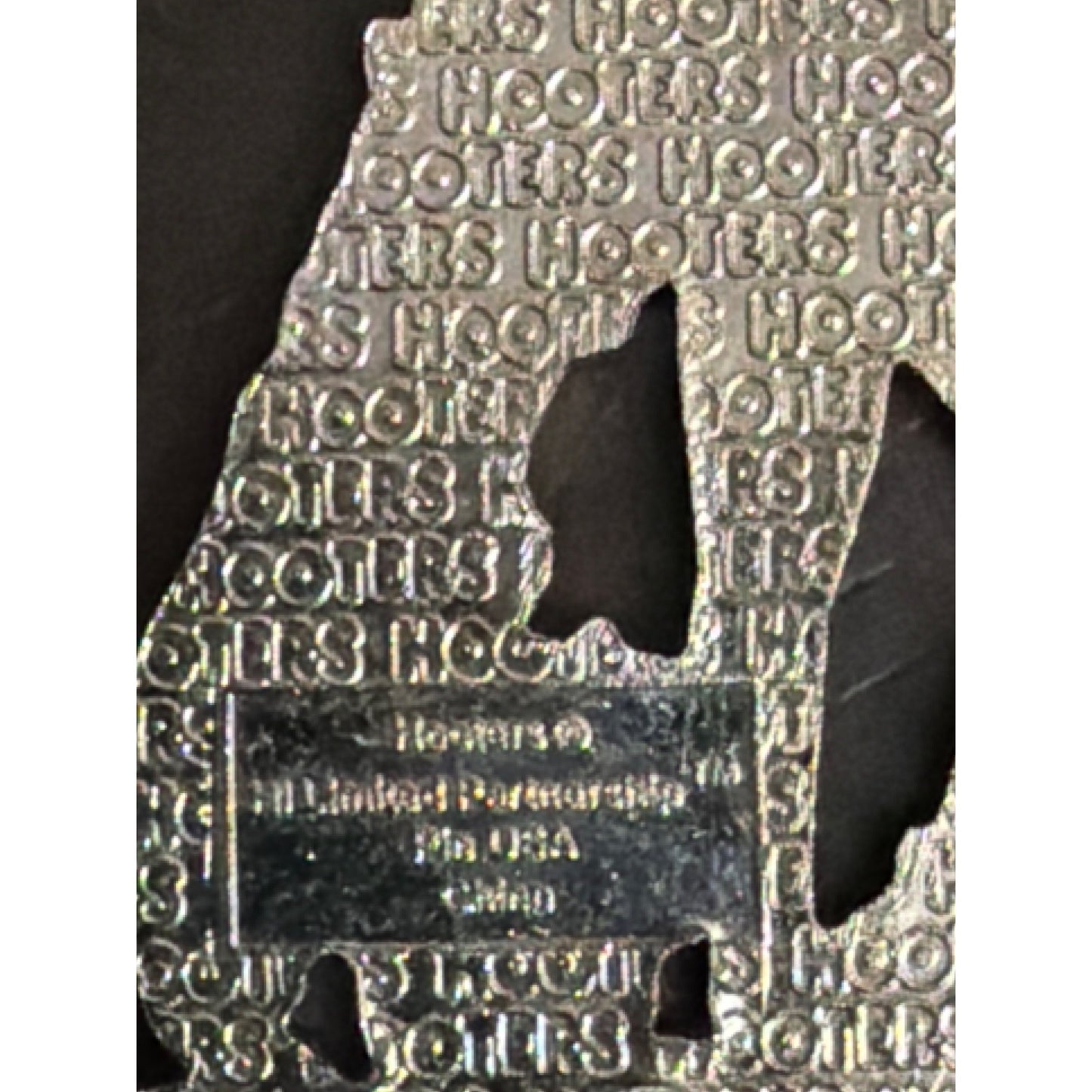 Hooters Daytona Pin-Up Girl Metal Lapel Pin owl  Rubber Clasps