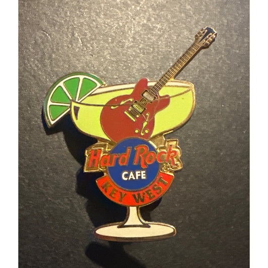 Hard Rock Cafe Key West Margarita & Guitar Enamel Pin Collectible