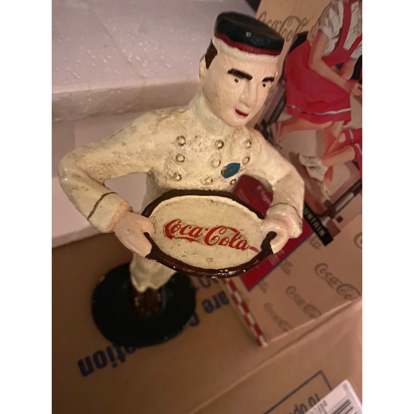 Coca Cola Die Cast iron Waiter Figurine