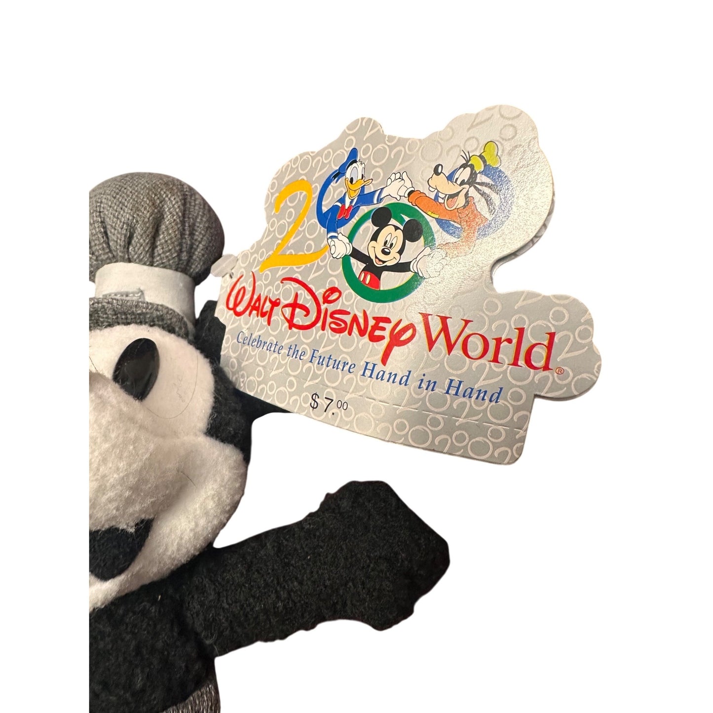 Steamboat Willie Mickey Mouse Plush Toy 9" Walt Disney World  2000