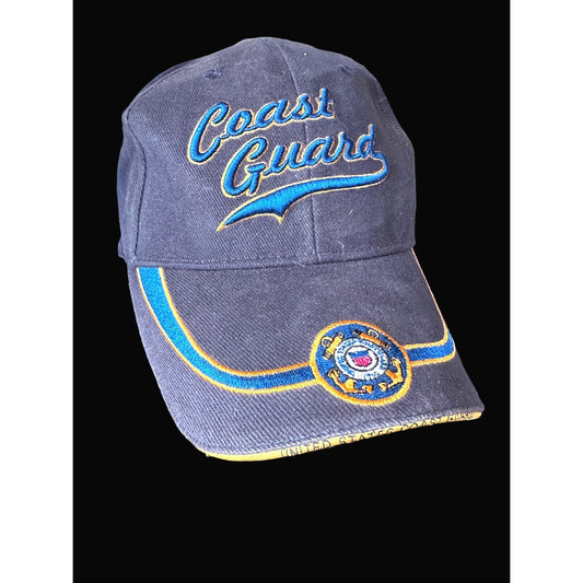 Coast Guard Baseball Cap Embroidered Eagle Crest Navy Blue One Size  USCG Hat