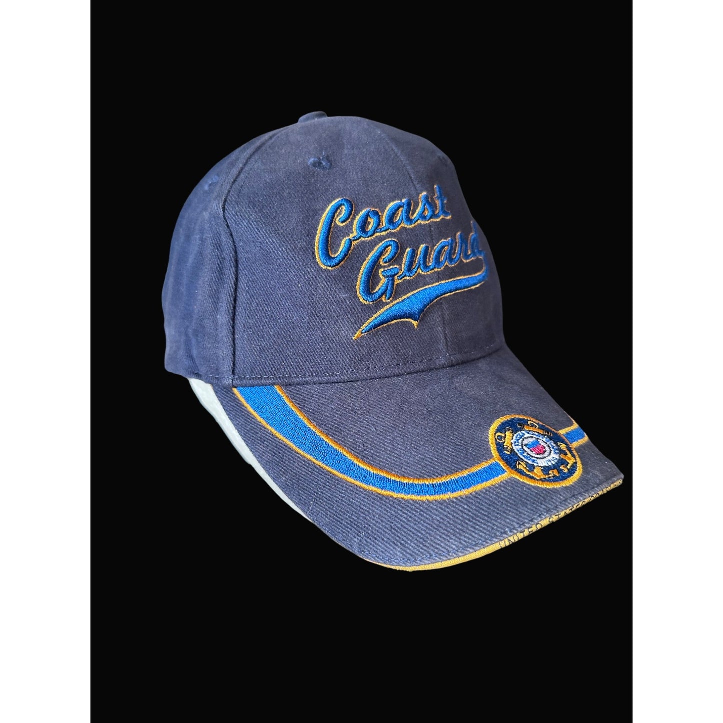 Coast Guard Baseball Cap Embroidered Eagle Crest Navy Blue One Size  USCG Hat