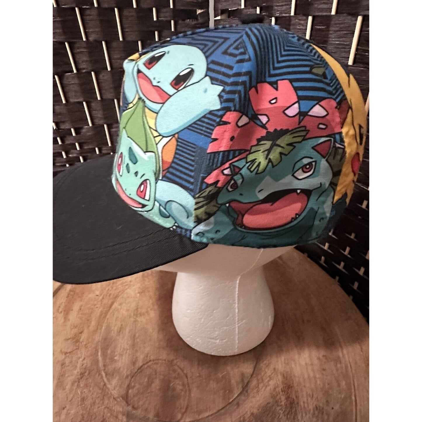 Pokemon All Over Snapback Baseball Cap Hat YOUTH Size Cartoon Charizard Pikachu