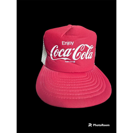 Enjoy Coca-Cola Mesh Foam Trucker Hat Men's OS Red/White Snapback Polyester