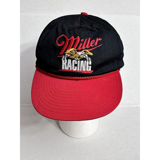 Miller Racing NASCAR Hat Cap Red Blue Rope Detail Image Works