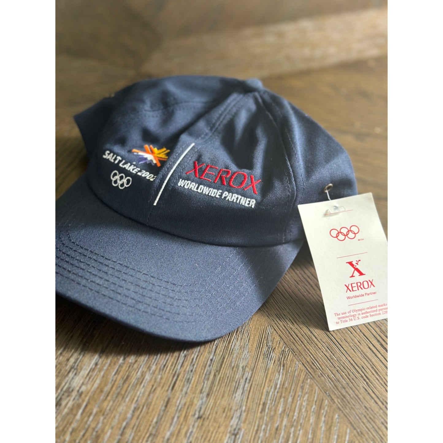 NWT Salt Lake 2002 Olympics Cap Xerox Worldwide Partner Adjustable Strapback