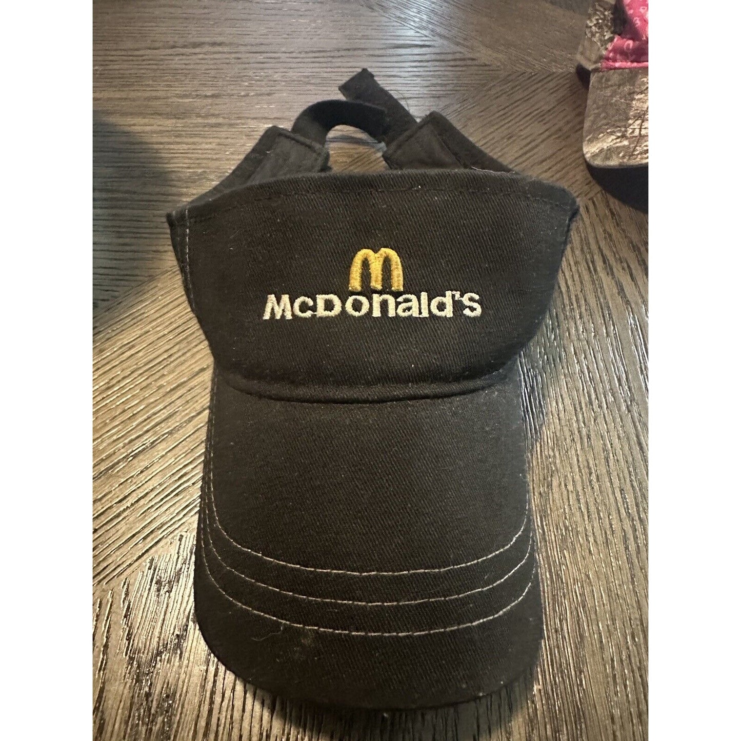 McDonalds Sun Visor Hat Cap Worker Employee Replacement Black Small