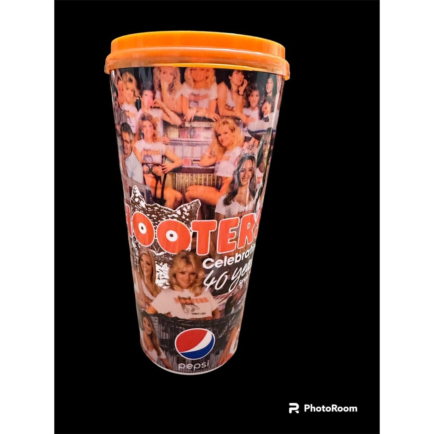 Hooters X Pepsi 40 year anniversary plastic sturdy tumbler + Lid