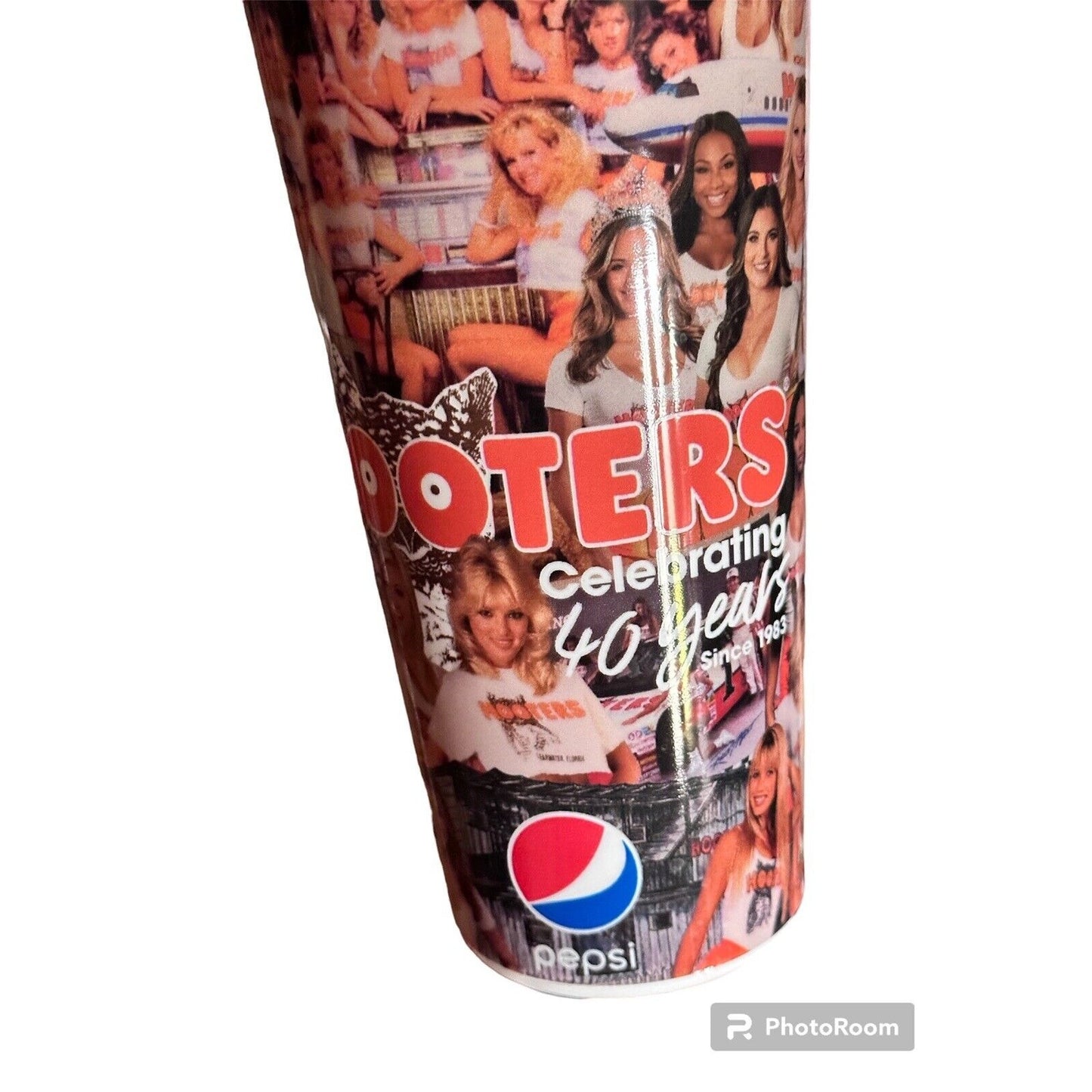 Hooters X Pepsi 40 year anniversary plastic sturdy tumbler + Lid