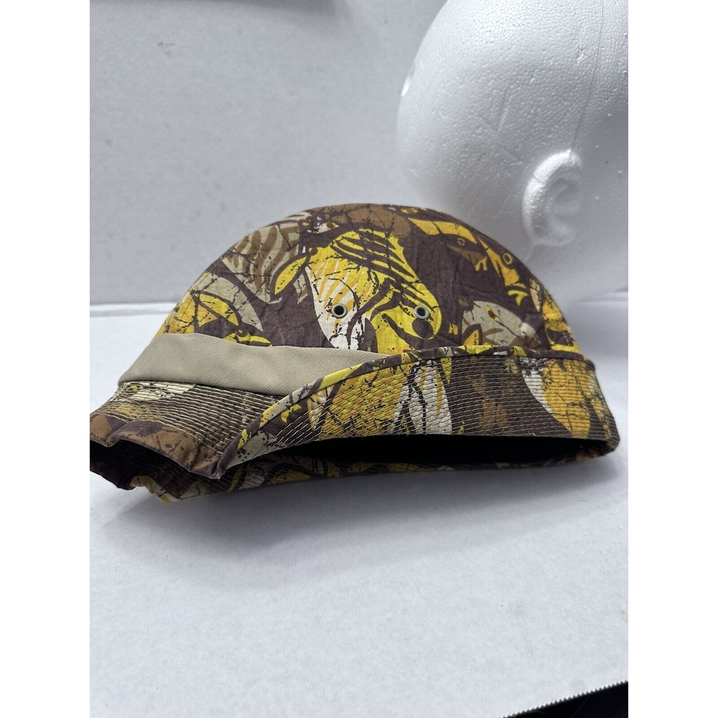 Jiffy Pellon Lined Cap Hat Made in USA All over print Large