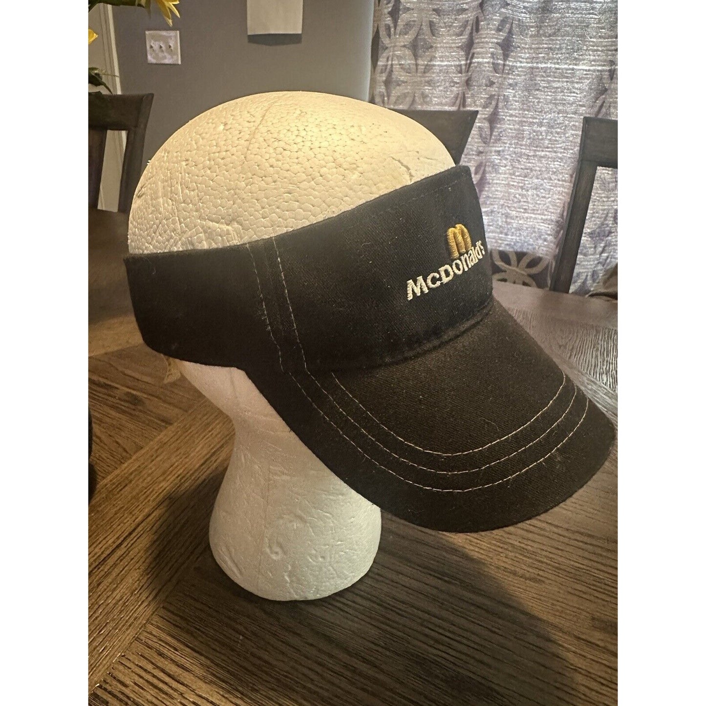 McDonalds Sun Visor Hat Cap Worker Employee Replacement Black Small