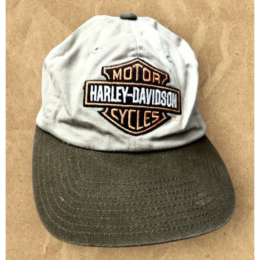 Harley Davidson America Needle Khaki Brown Hat Official Vintage