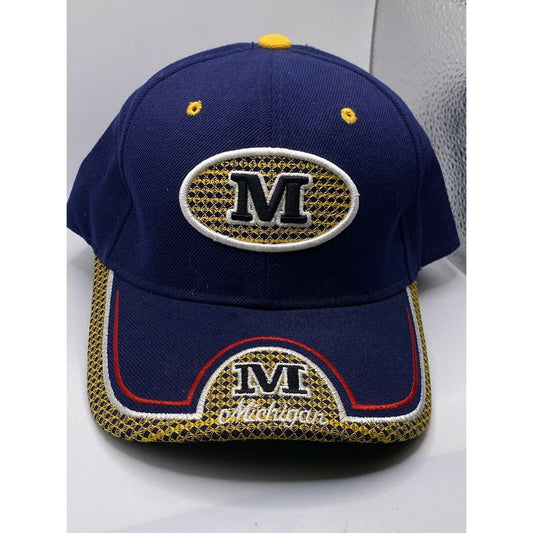 Michigan  Embroidered Blue  Maize Seasonal Headwear Adjustable Cap / Hat