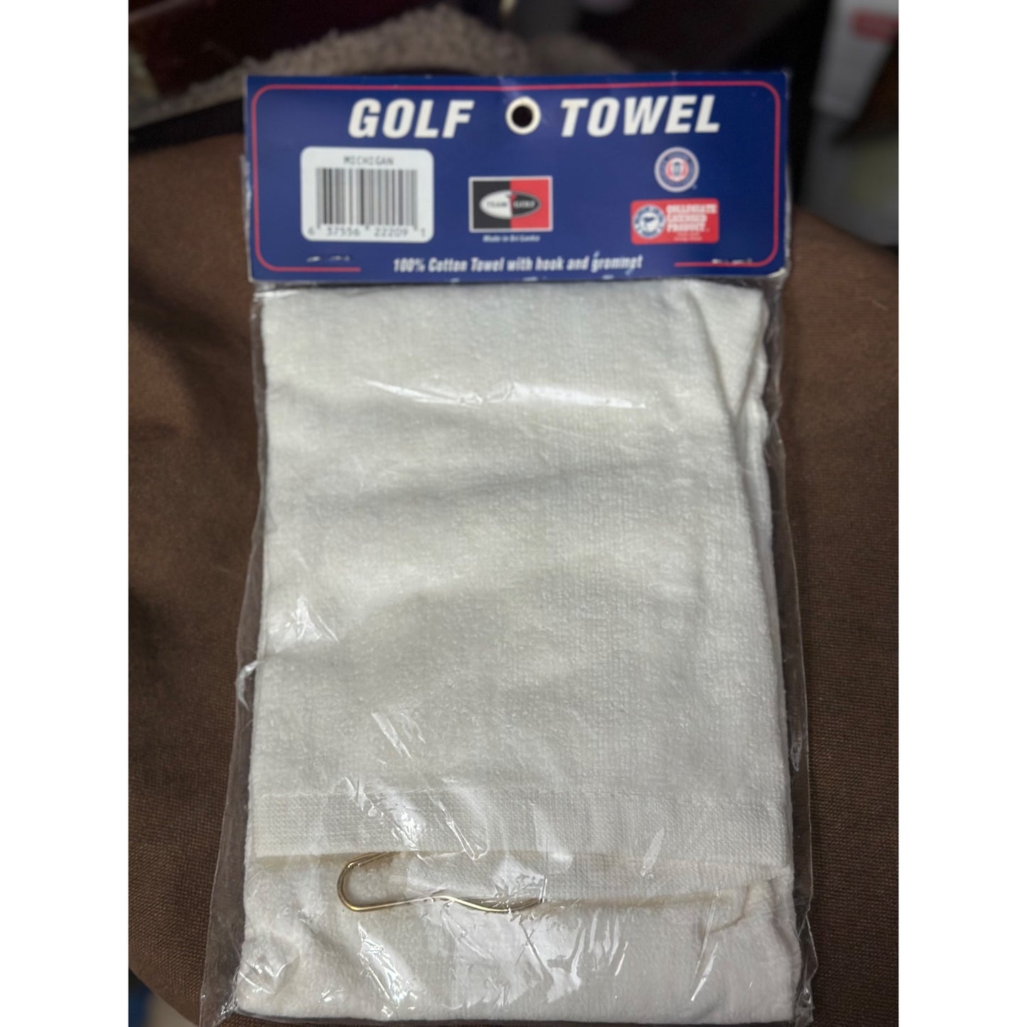 University Of Michigan Golf Towel With Hook & Grommet