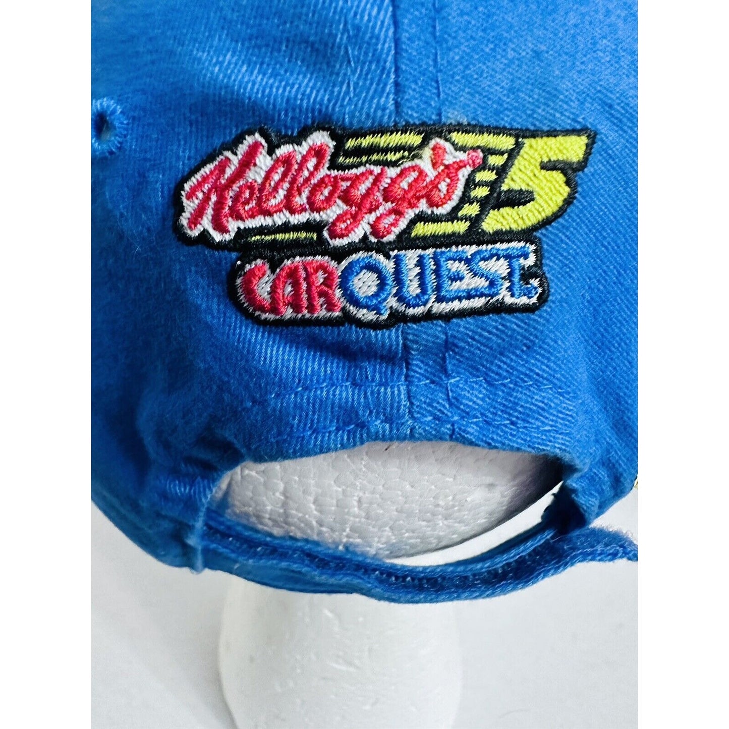 Kellogg’s Racing NASCAR Strapback Hat Vtg 2008 Casey Mears #5 New Blue/Red