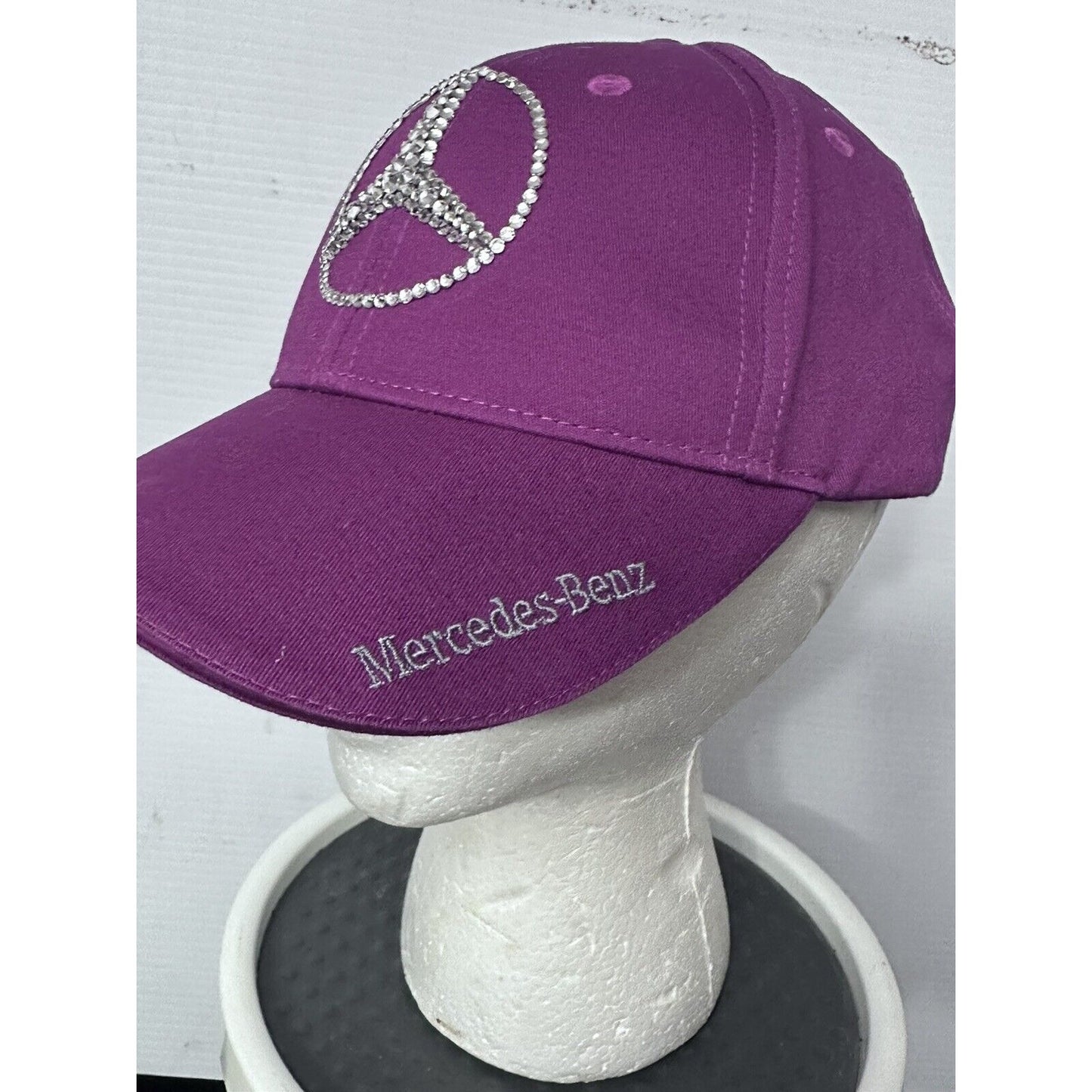 Mercedes Benz Bling 3D Logo Hat Cap With Crystals  Pink Adjustable