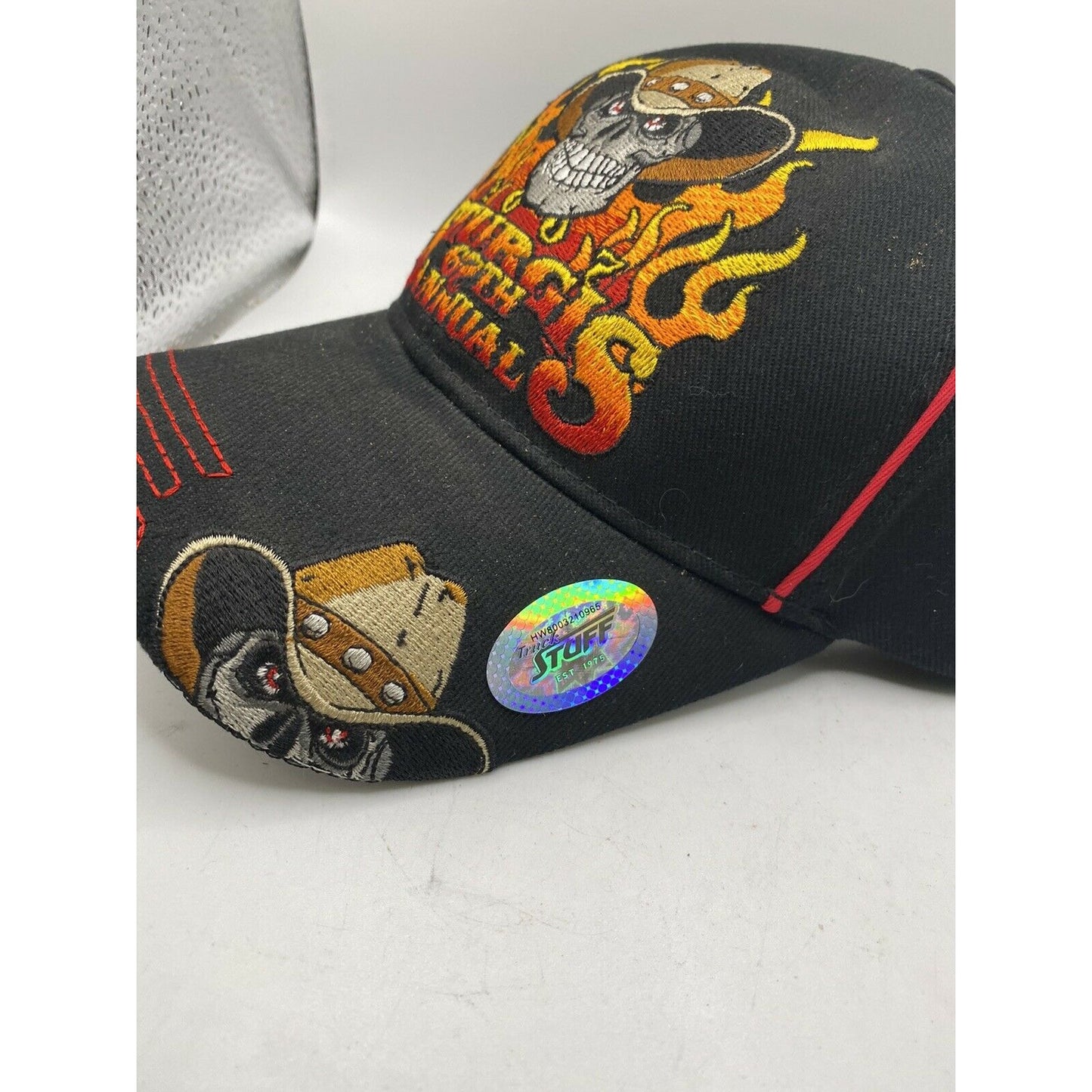 Flames Skull Cowboy Hat Sturgis  2007 rally 67th annual Rally adjustable hat NWT