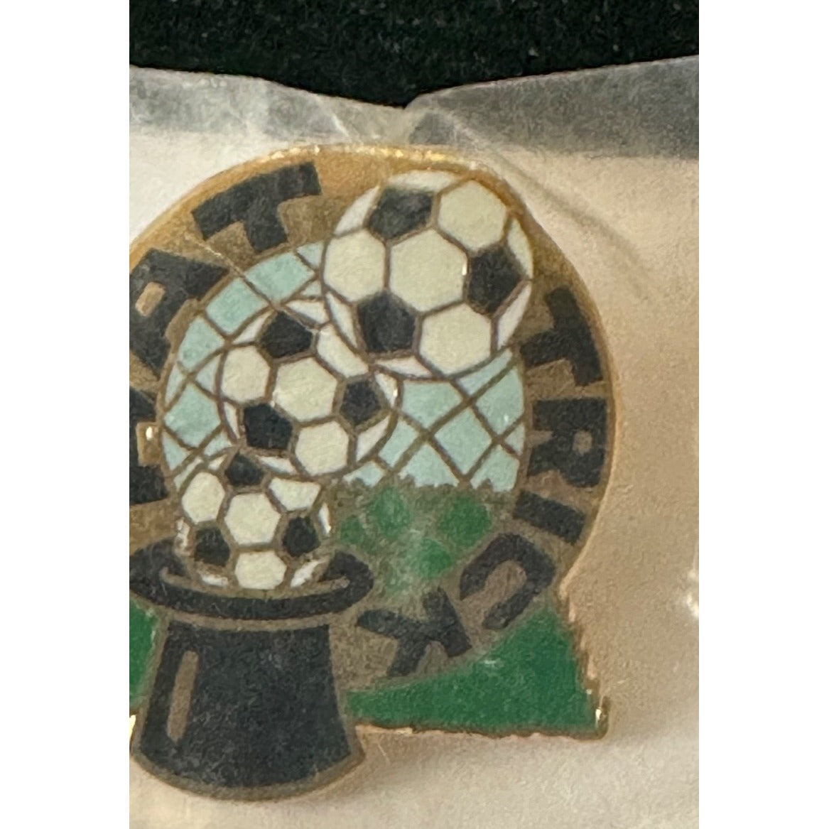 Hat Trick 3 Soccer balls Lapel Pin