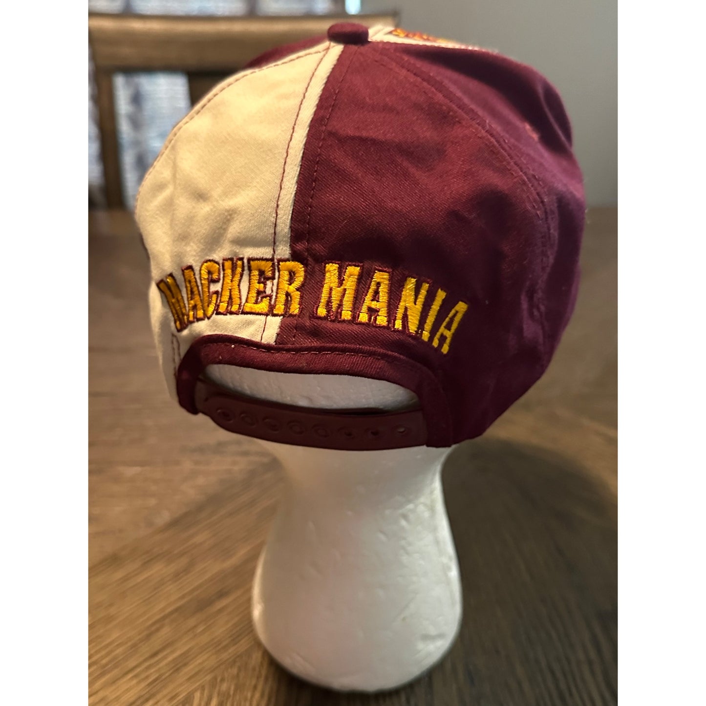 Gus Macker red yellow Basketball Snapback Hat spellout