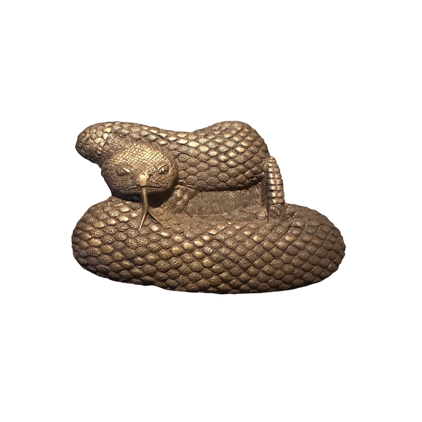 Rattlesnake Belt Buckle - 1978 Great American Brass Works - 3" x 3.5"