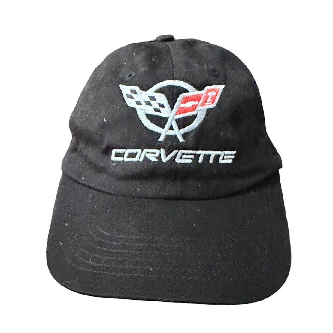 Corvette Embroidered Mens Black Ball Cap Adjustable Norscot GM